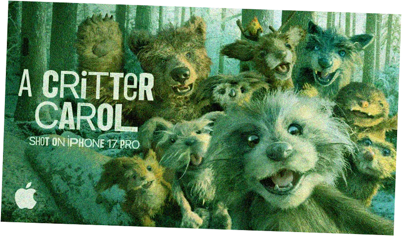 Imagen del artículo - Apple lanzó un anuncio para las fiestas 2025: 'A Critter Carol'