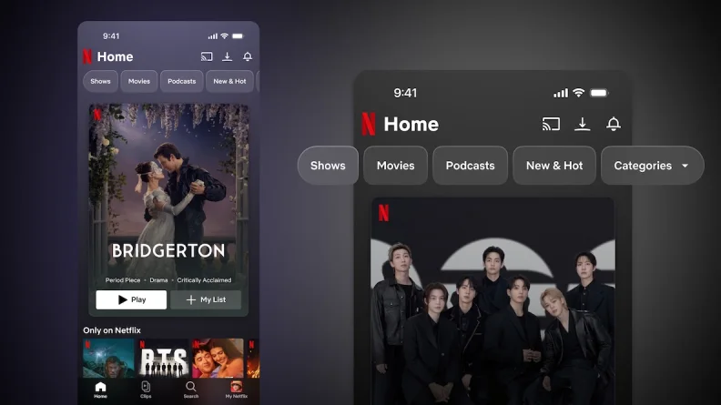 Imagen para el artículo — Netflix amplía su app móvil y apuesta por juegos