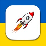 Логотип телеграм спільноти - Де Ракета ?🚀 | Моніторинг