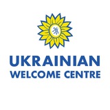 Логотип телеграм спільноти - Ukrainian Welcome Centre / Український центр підтримки