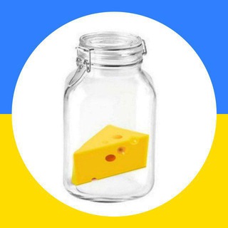 Логотип телеграм спільноти - Банка сиру 🇺🇦