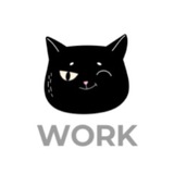 Логотип телеграм спільноти - CATWORK | Віддалена робота | Вакансії та стажування