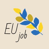 Логотип телеграм спільноти - Робота за кордоном