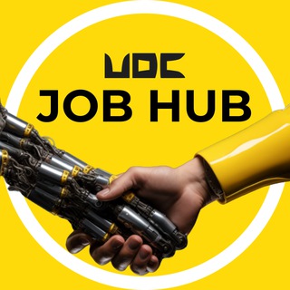 Логотип телеграм спільноти - UDC JOB HUB | вакансії, робота у digital та IT