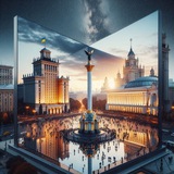 Логотип телеграм спільноти - Дзеркальний Київ | Зеркальный Киев | Kiev Mirror