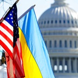 Логотип телеграм спільноти - США для українців / США для украинцев