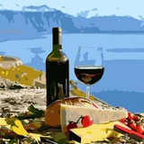 Логотип телеграм спільноти - Франція, Альпи та вино 🍷