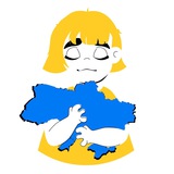 Логотип телеграм спільноти - Незламна Україна (Варшава)
