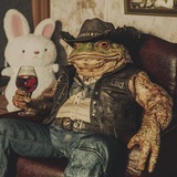 Логотип телеграм спільноти - amphibious asphyxia🐸