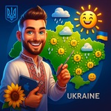 Логотип телеграм спільноти - Погода БЦ 🌤 (AI generator 🤖)