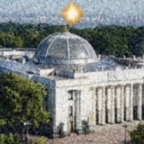 Логотип телеграм спільноти - постіронічні політичні меми