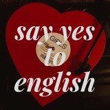 Logo de la comunidad de Telegram — say yes to english🥀🍷