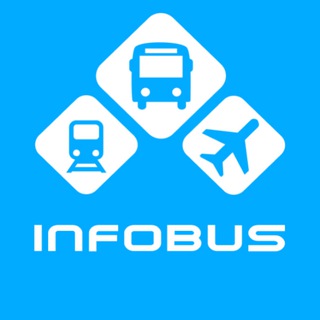 Логотип телеграм спільноти - INFOBUS 🇺🇦: квитки на автобус, потяг та літак