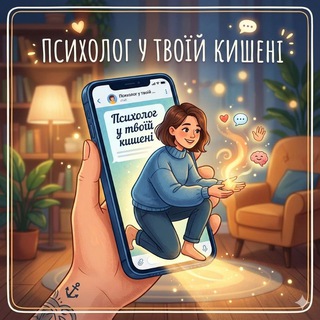Логотип телеграм спільноти - Психолог у твоїй кишені 💙💛