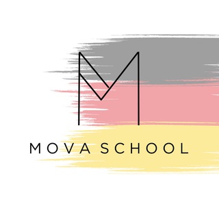 Логотип телеграм спільноти - MOVA School | Deutsch | Німецька
