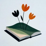 Логотип телеграм спільноти - Книжковий острів 📚🏝☀️