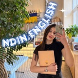 Логотип телеграм спільноти - Ndin.English👩🏽‍💻