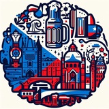 Логотип телеграм спільноти - LinguaBohemica 🇨🇿