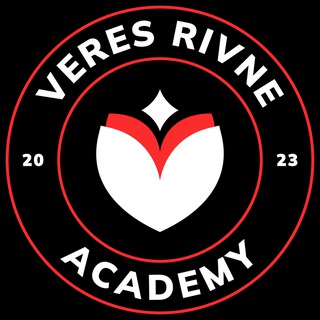 Логотип телеграм спільноти - Veres Academy❤️🖤