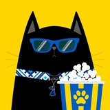 Логотип телеграм спільноти - Кінокітик 🇺🇦